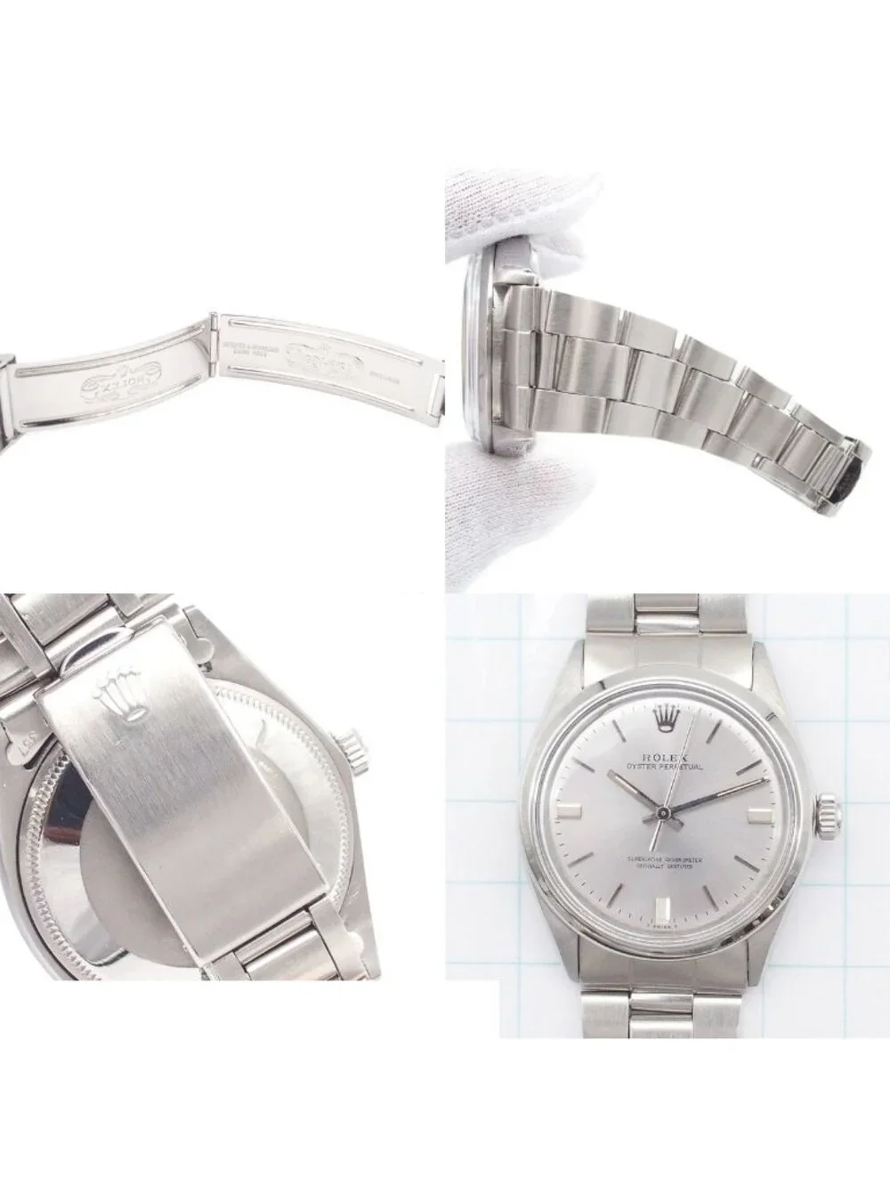 Rolex Oyster Perpetual Silver SS Wrapped Bracelet Antique Vintage Watch